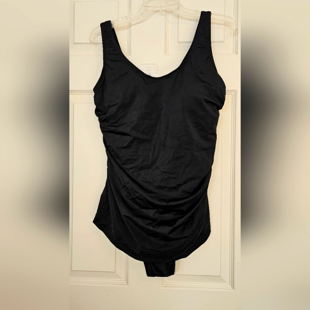 Kim Gravel One-Piece Swimsuit Size 16 New Without Tag Black